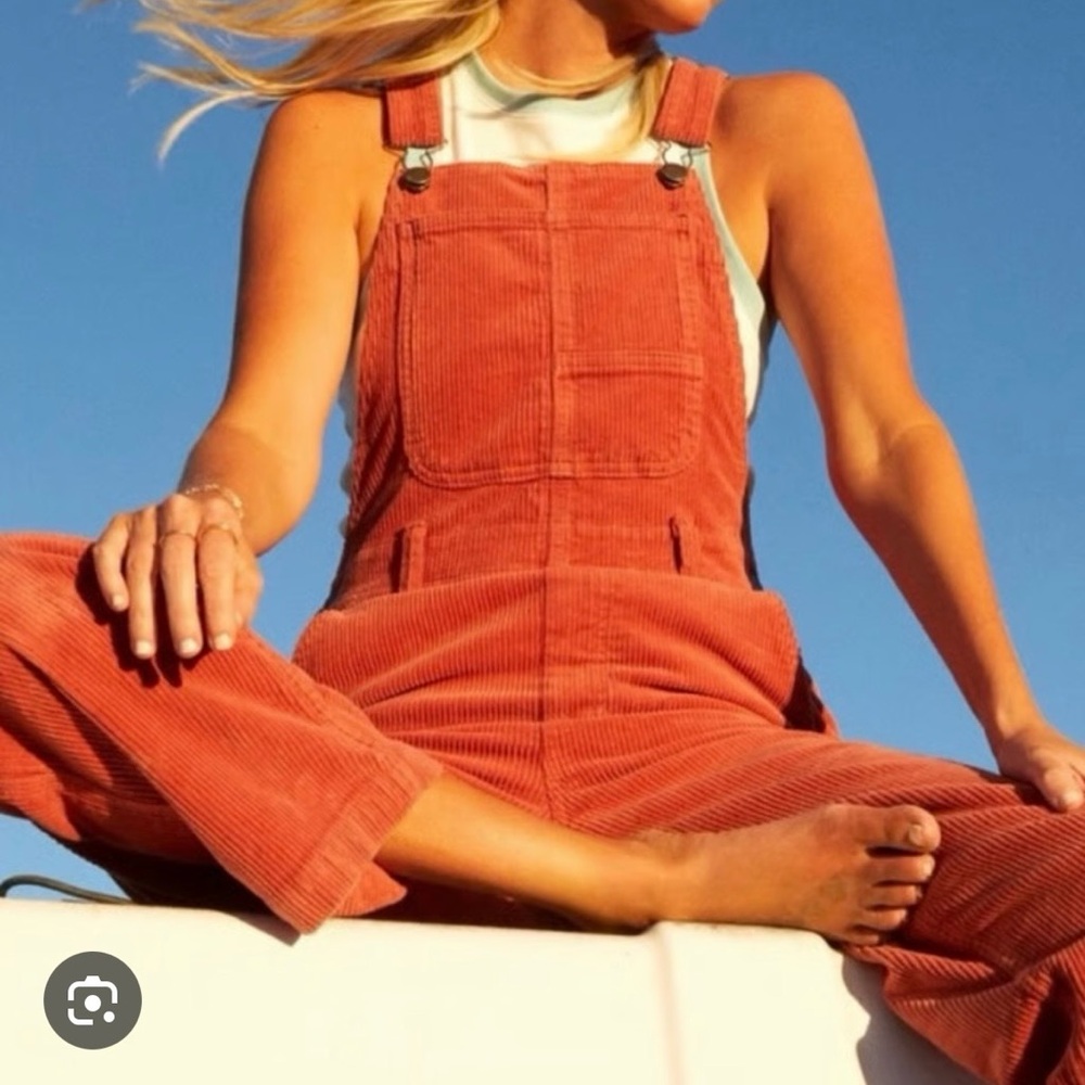 Billabong Rust Corduroy Jumpsuit